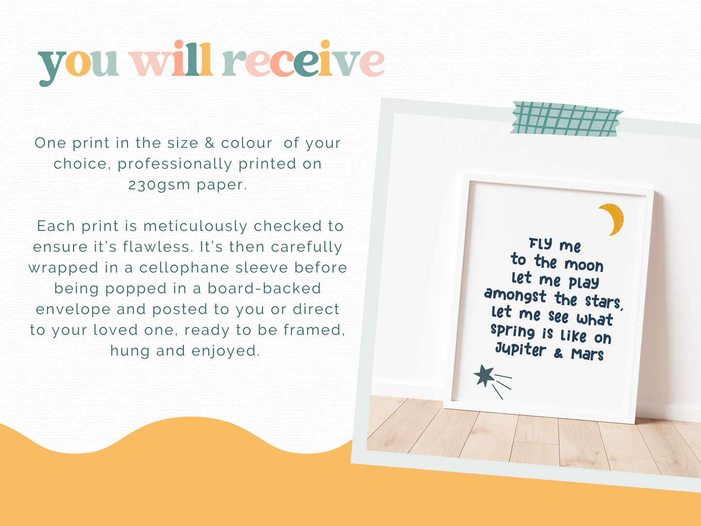 FLY ME TO THE MOON Print