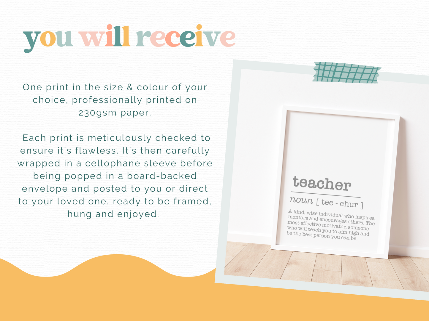 TEACHER Definition Print | Design Two