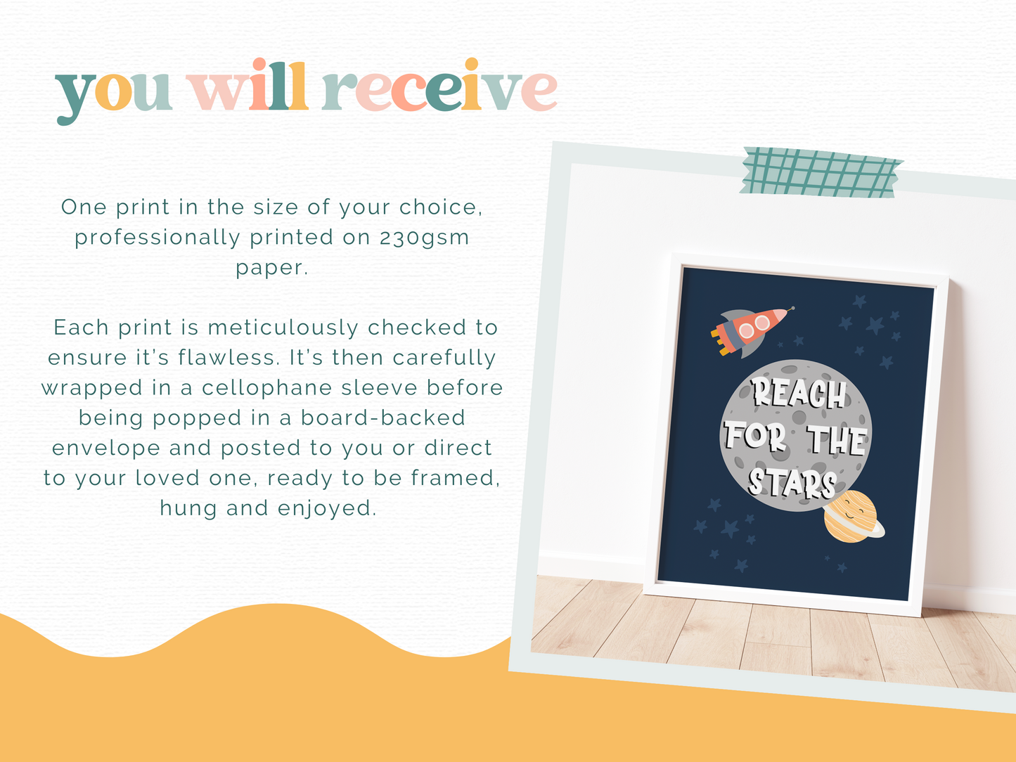 REACH FOR THE STARS Moon Print