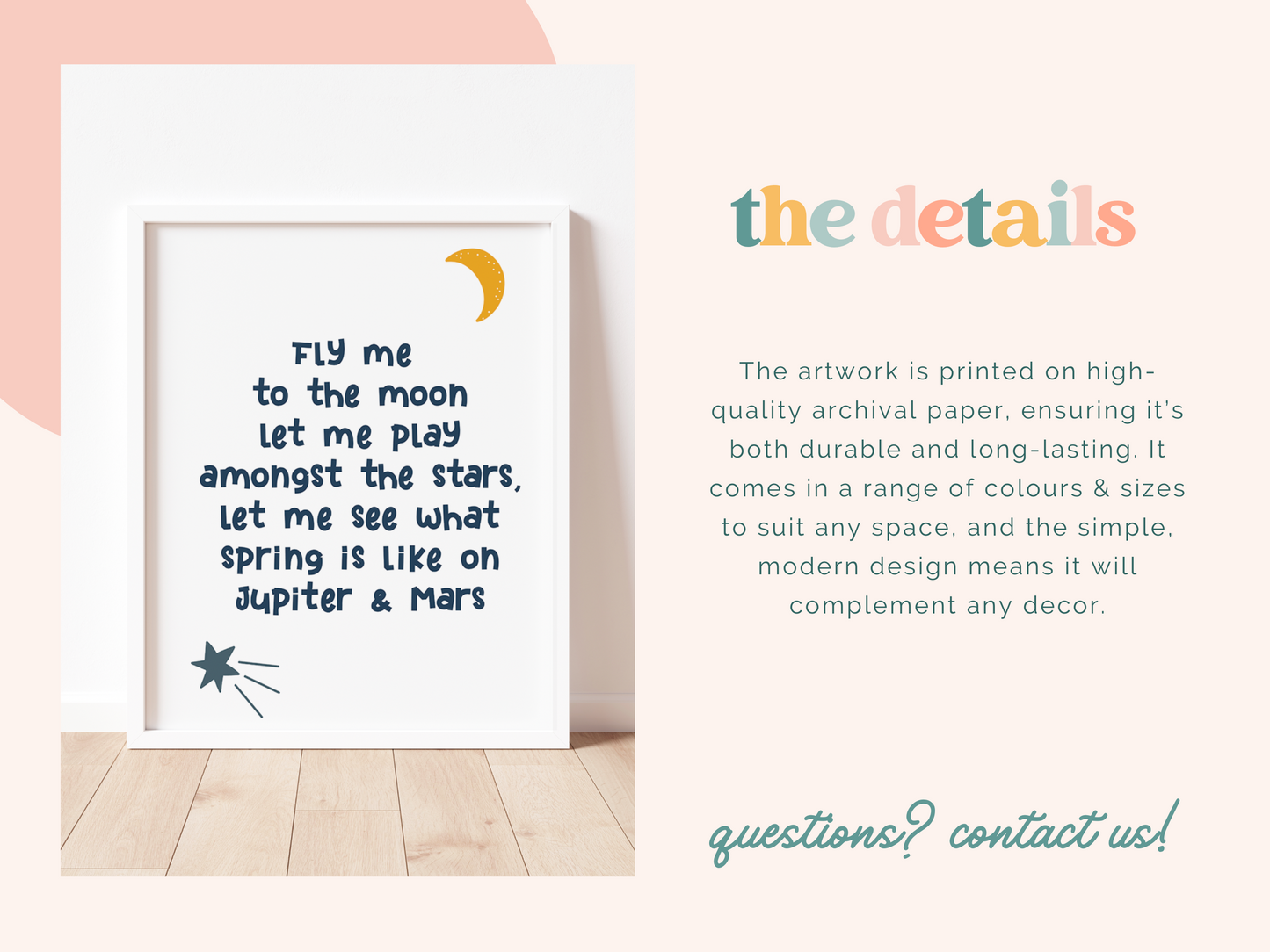 FLY ME TO THE MOON Print