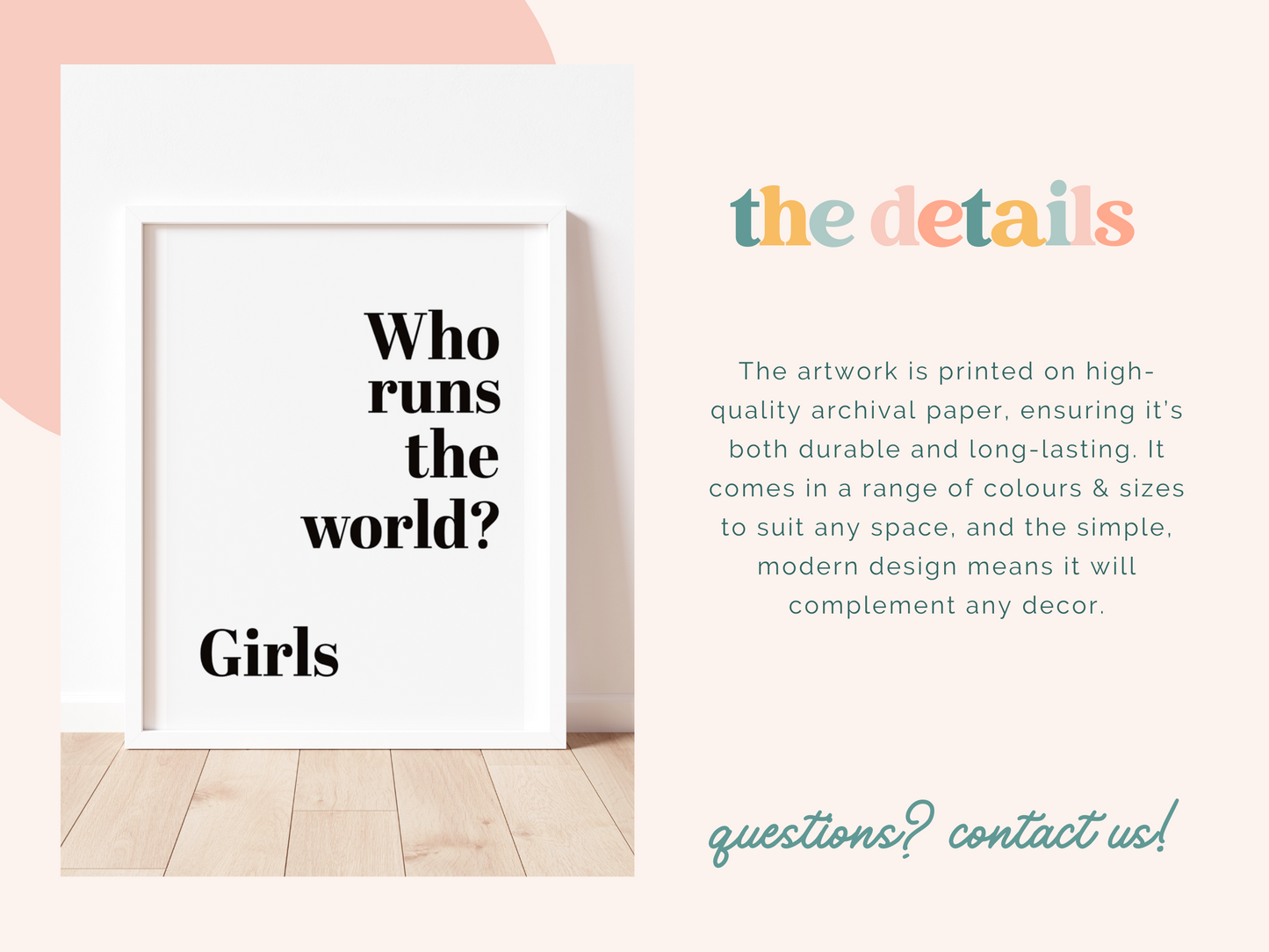 WHO RUNS THE WORLD? GIRLS Print