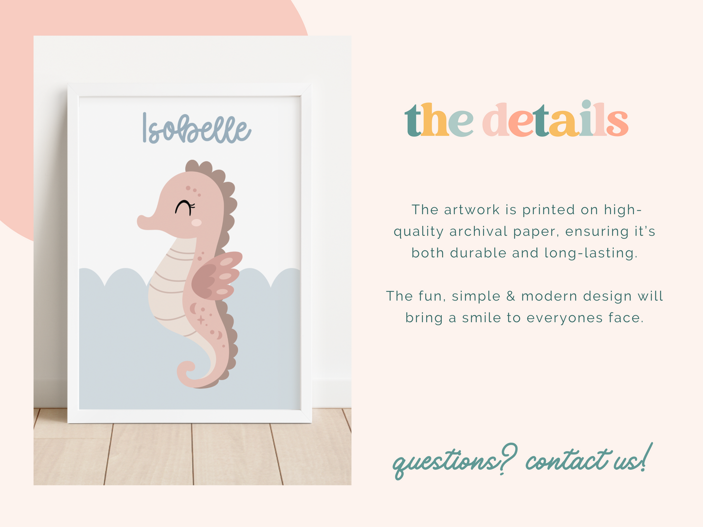 NAMED SEAHORSE Print