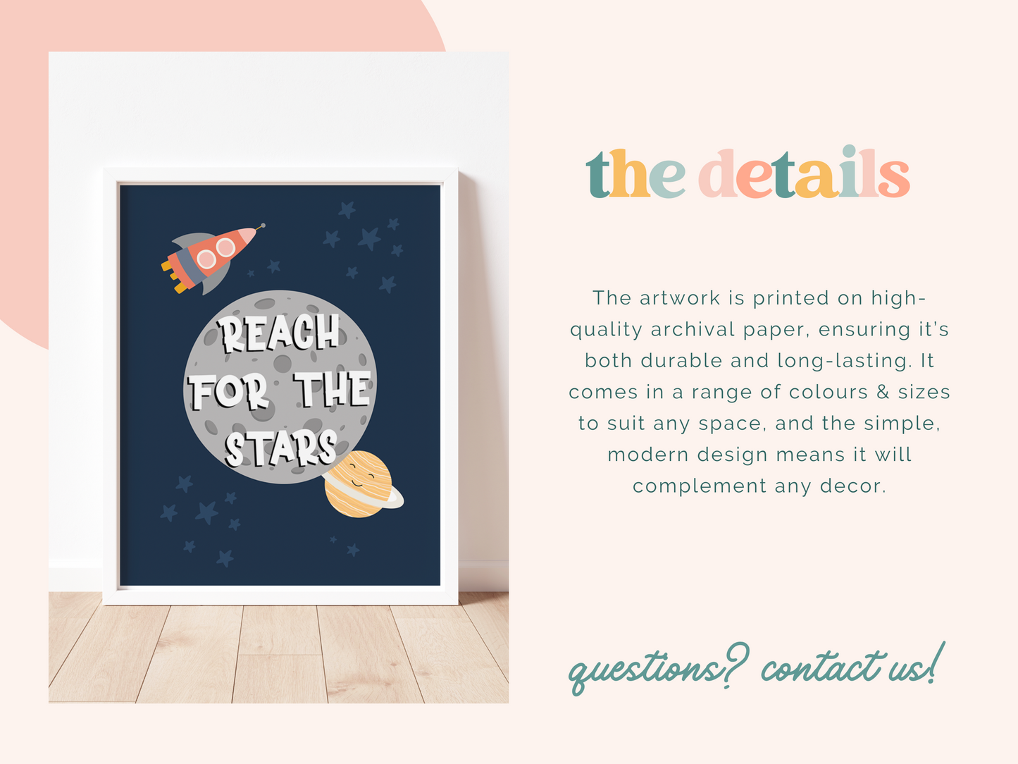 REACH FOR THE STARS Moon Print
