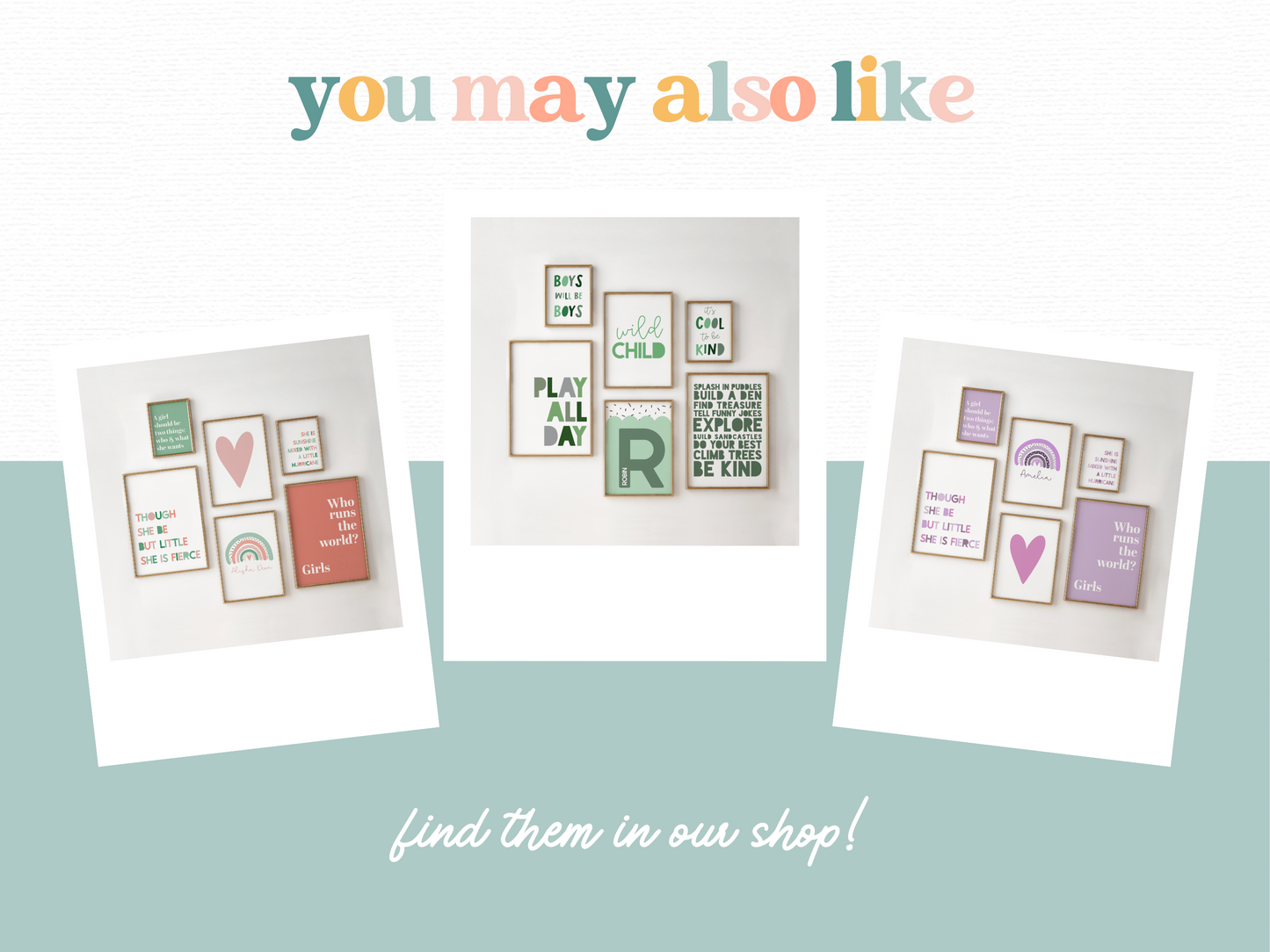 Girls Inspiring Gallery Wall Print Set