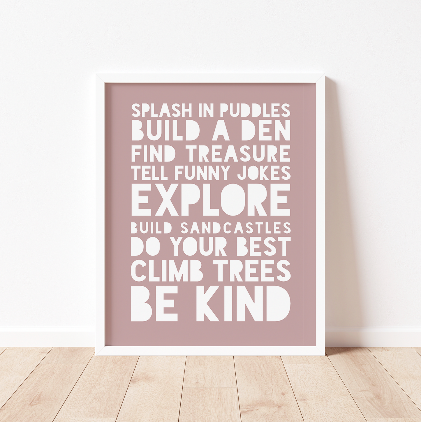 KIDS RULES Print | Coloured Background