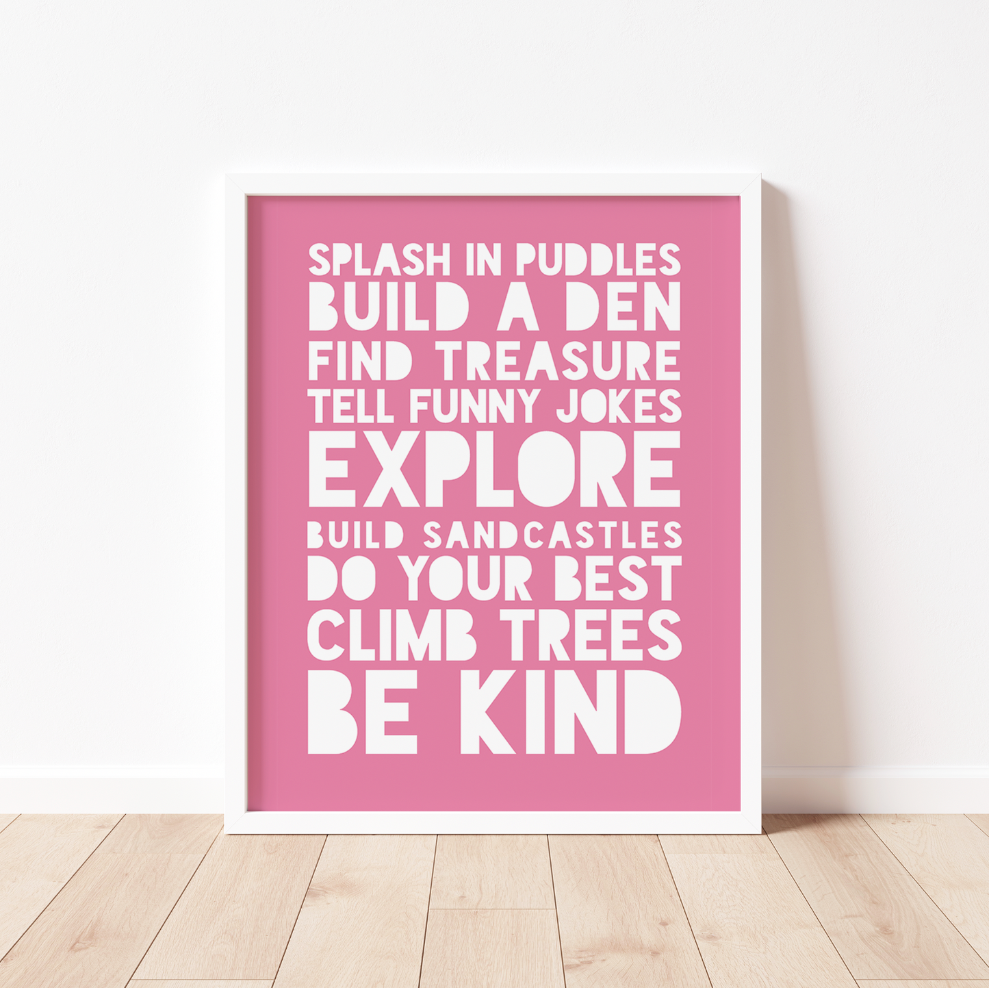 KIDS RULES Print | Coloured Background