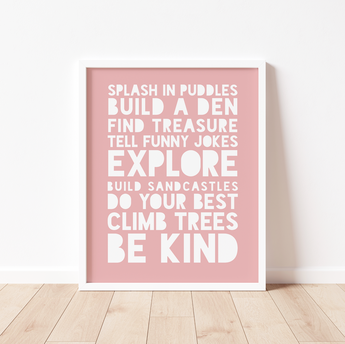 KIDS RULES Print | Coloured Background