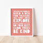 KIDS RULES Print | Coloured Background