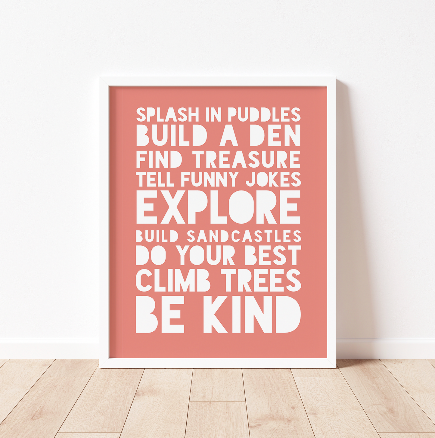 KIDS RULES Print | Coloured Background
