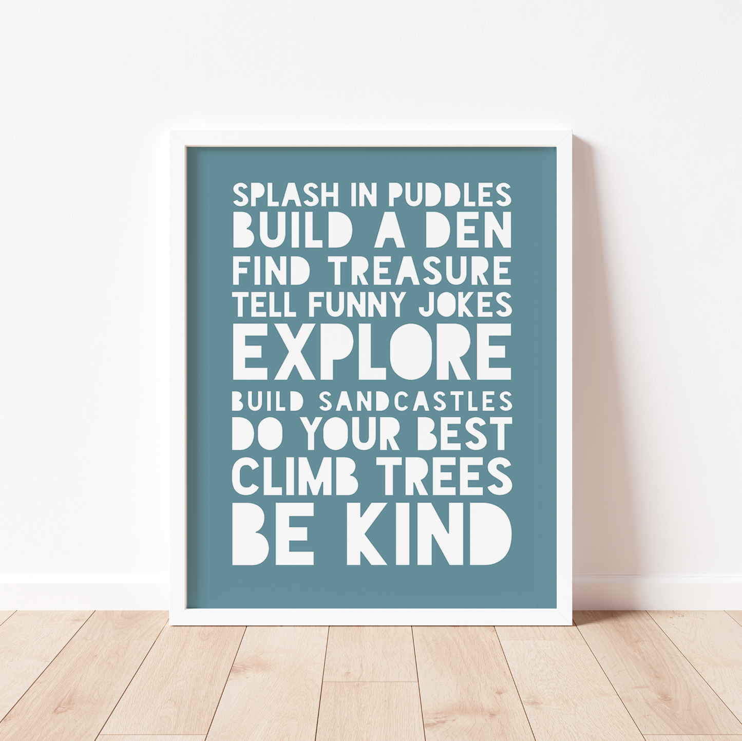 KIDS RULES Print | Coloured Background