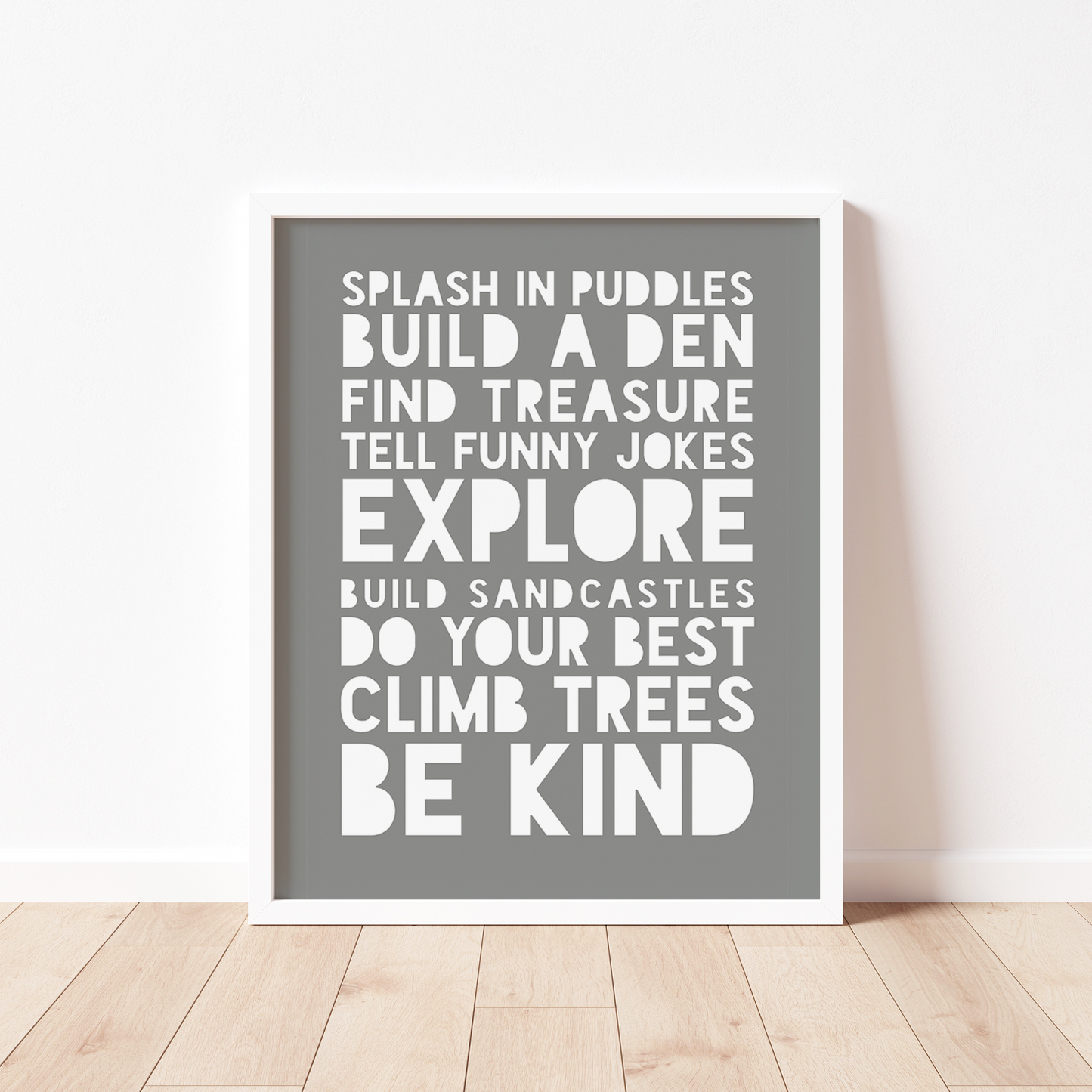 KIDS RULES Print | Coloured Background