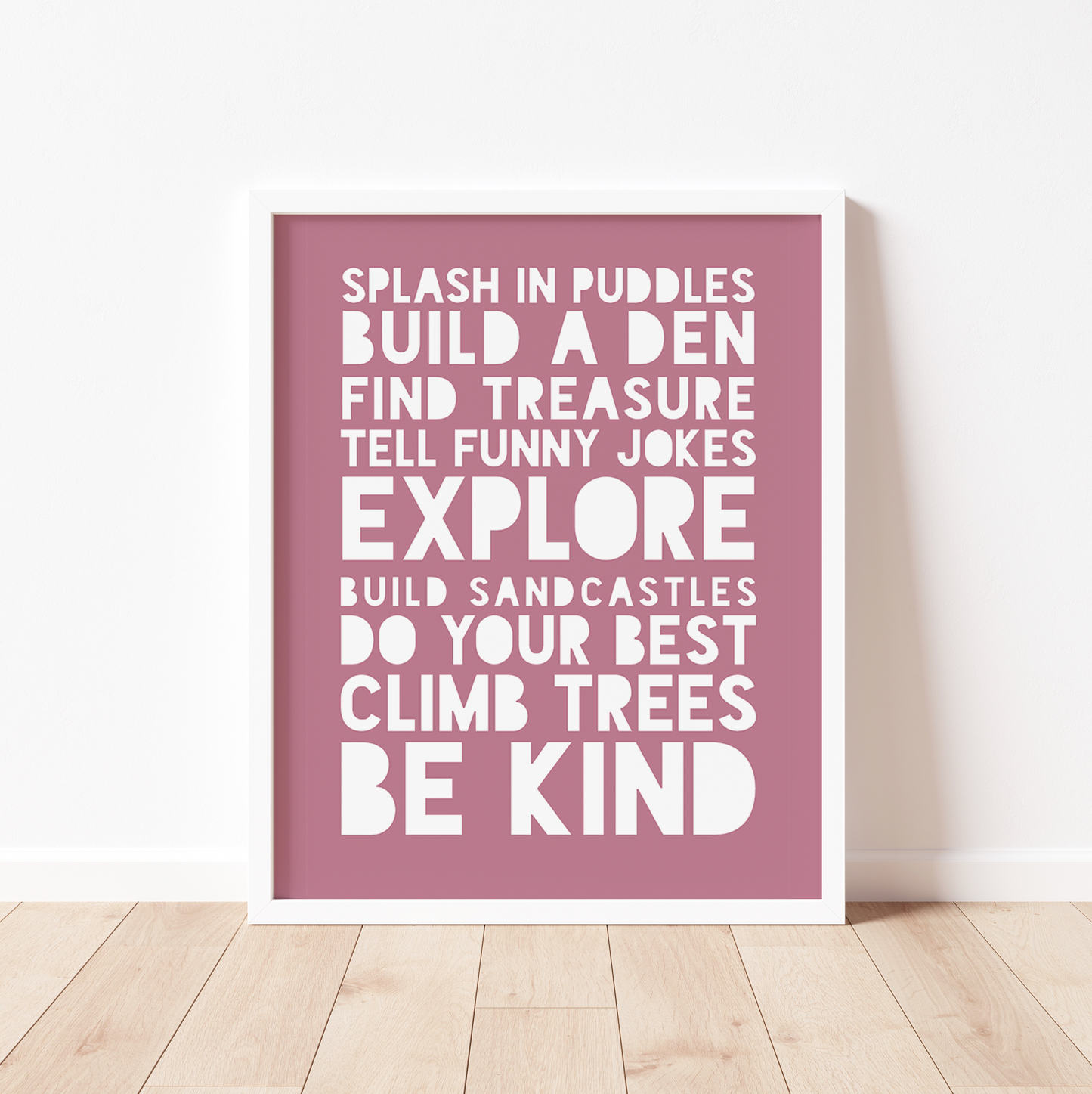 KIDS RULES Print | Coloured Background