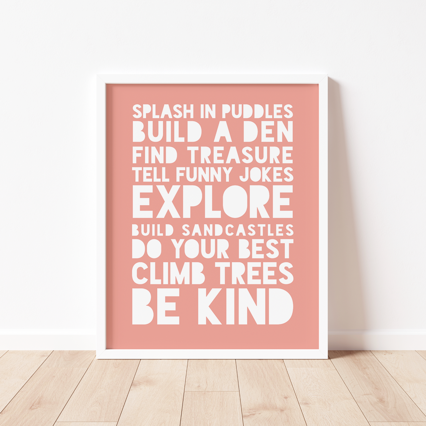 KIDS RULES Print | Coloured Background
