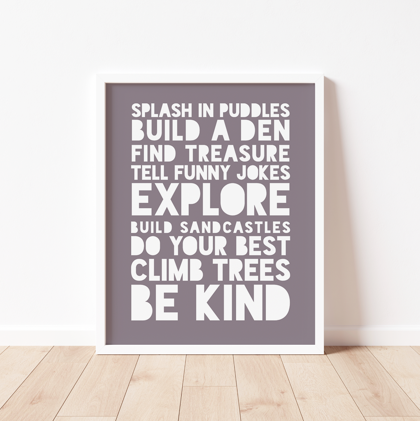KIDS RULES Print | Coloured Background
