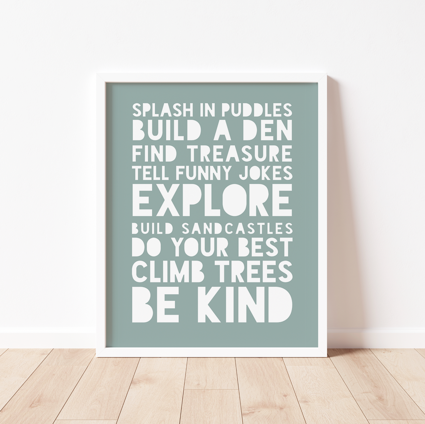 KIDS RULES Print | Coloured Background