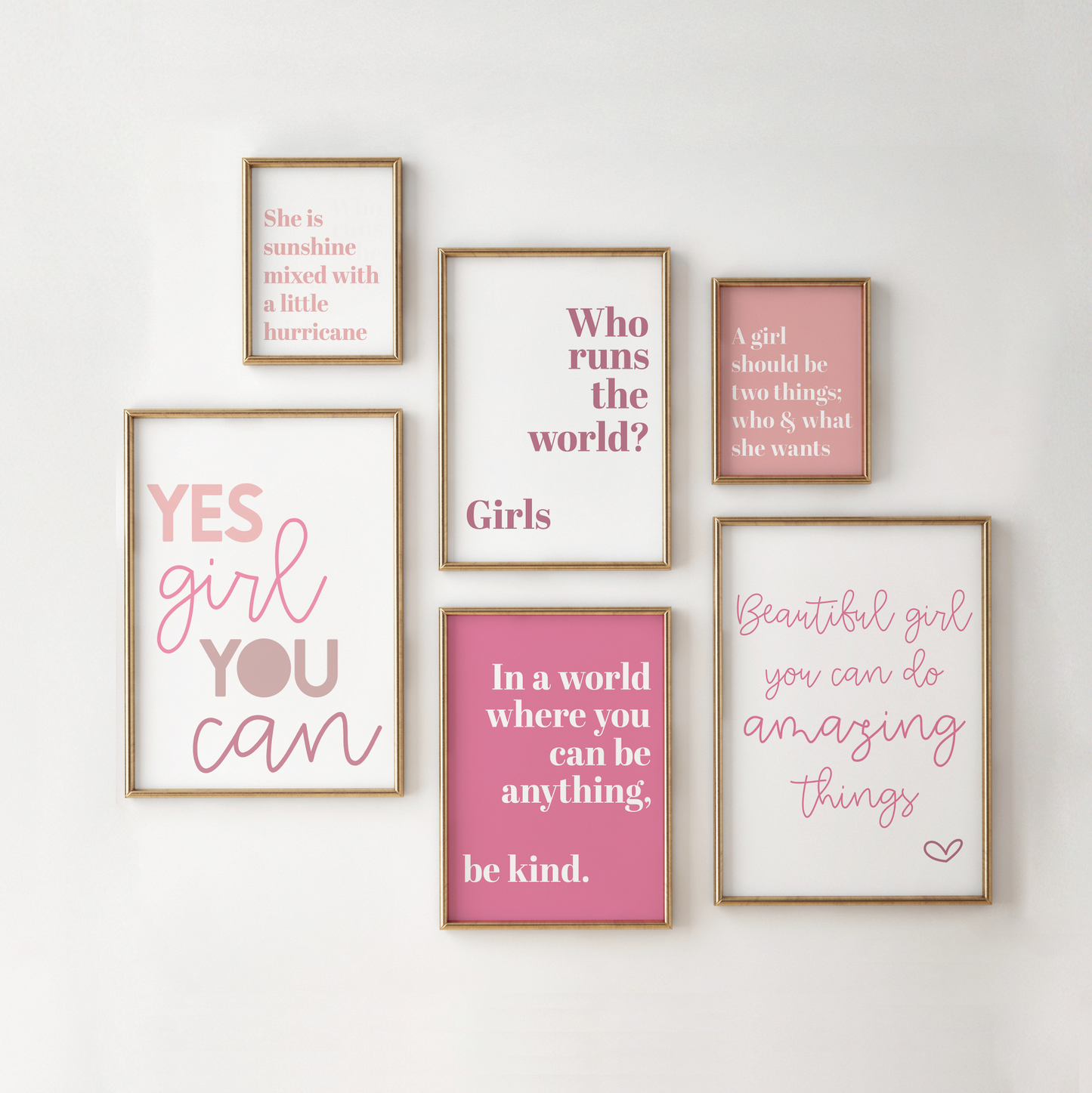 Girls Inspiring Gallery Wall Print Set