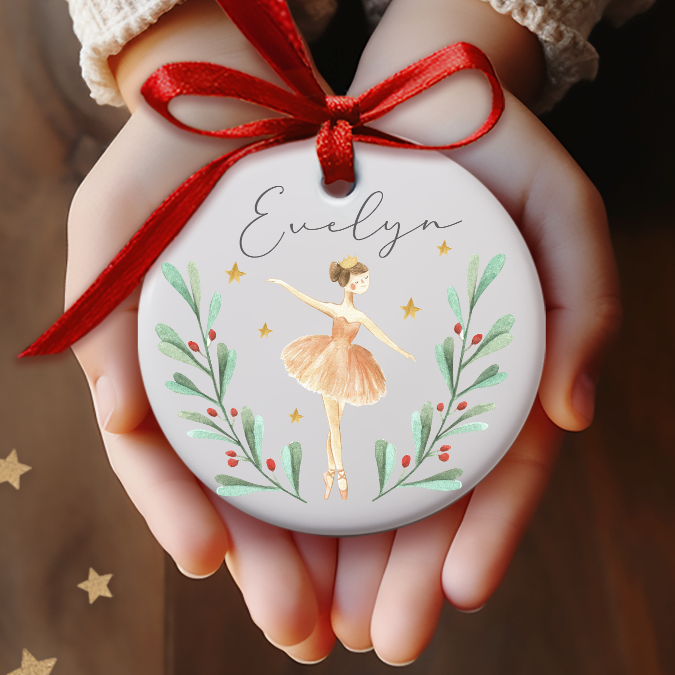 Personalised Ceramic Tree Decoration | Sugarplum Fairy