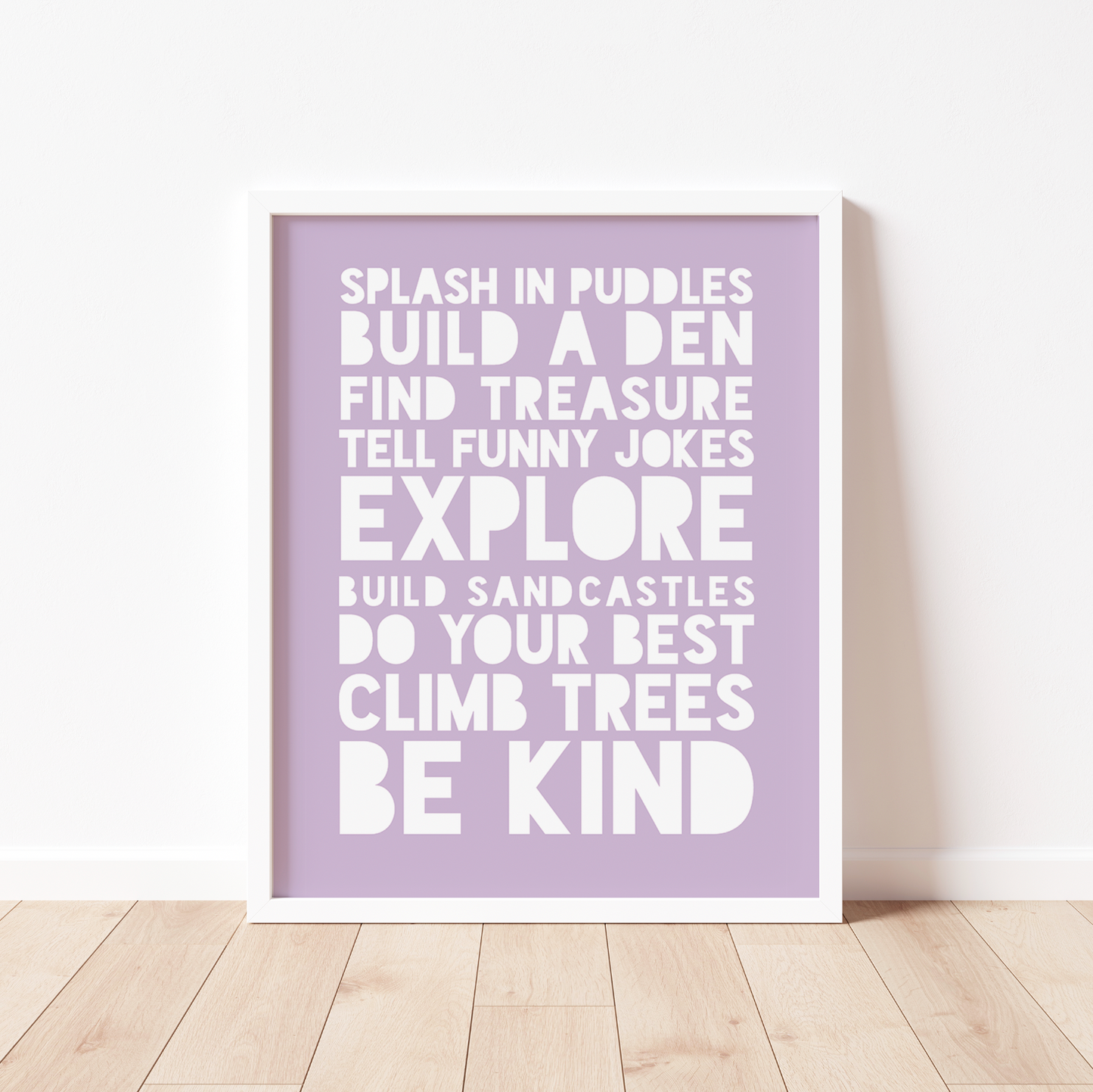 KIDS RULES Print | Coloured Background