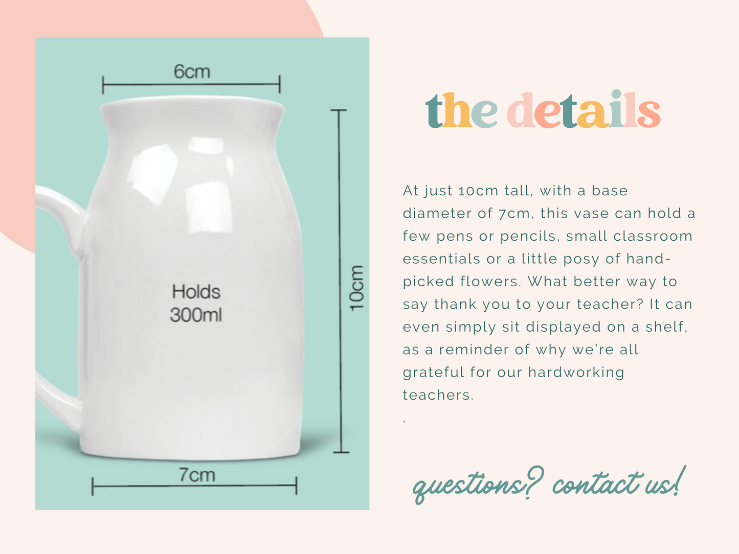 Personalised Mini Vase | Teacher Design