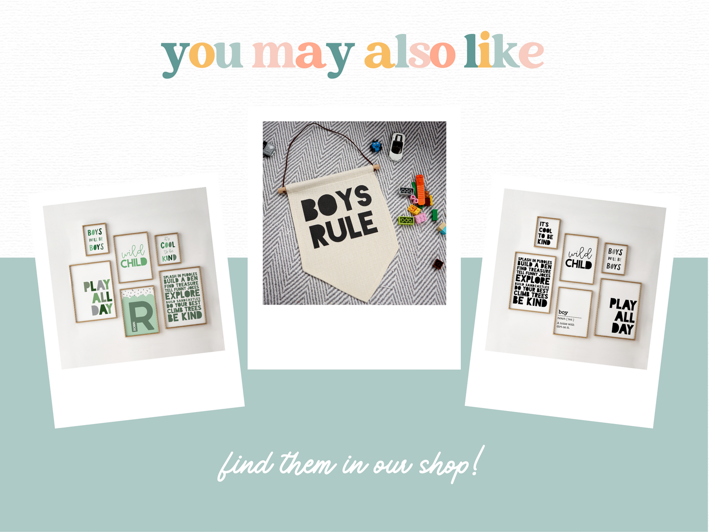 Boys Gallery Wall Print Set | Neutrals