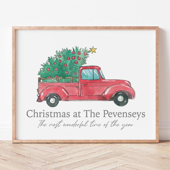 PERSONALISED CHRISTMAS TRUCK Print