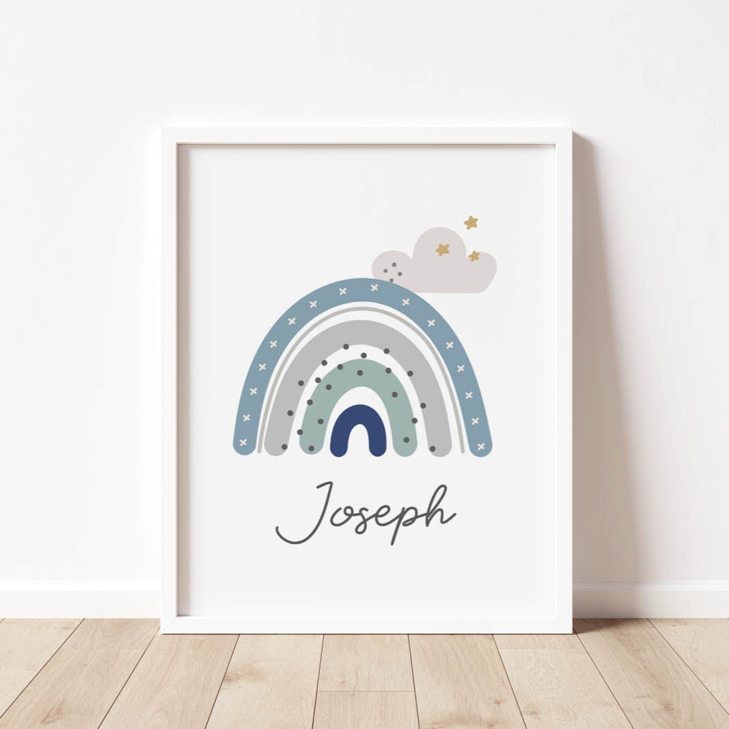 PERSONALISED Cute Rainbow Print