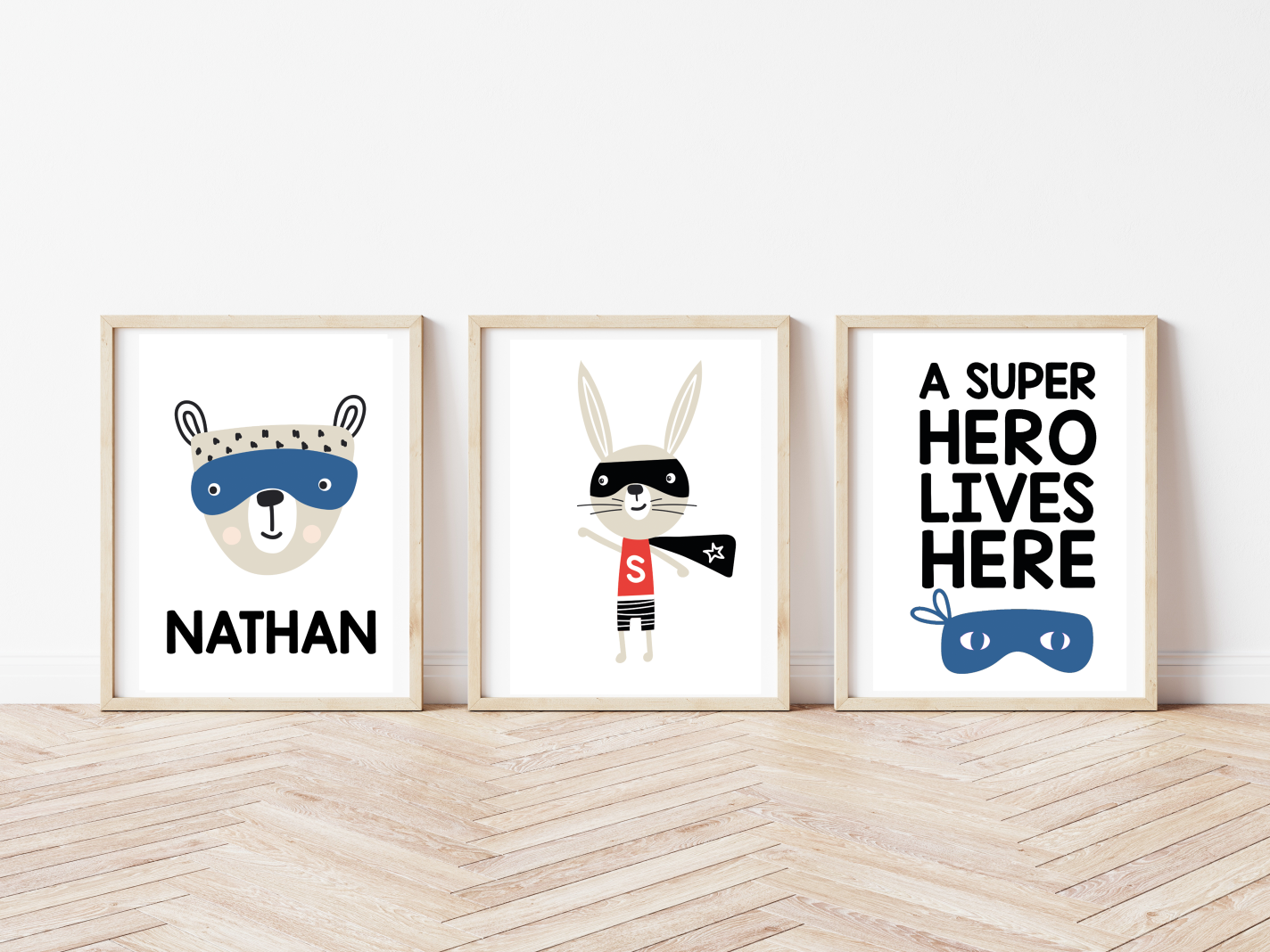 NAMED SUPERHERO ANIMAL PRINT