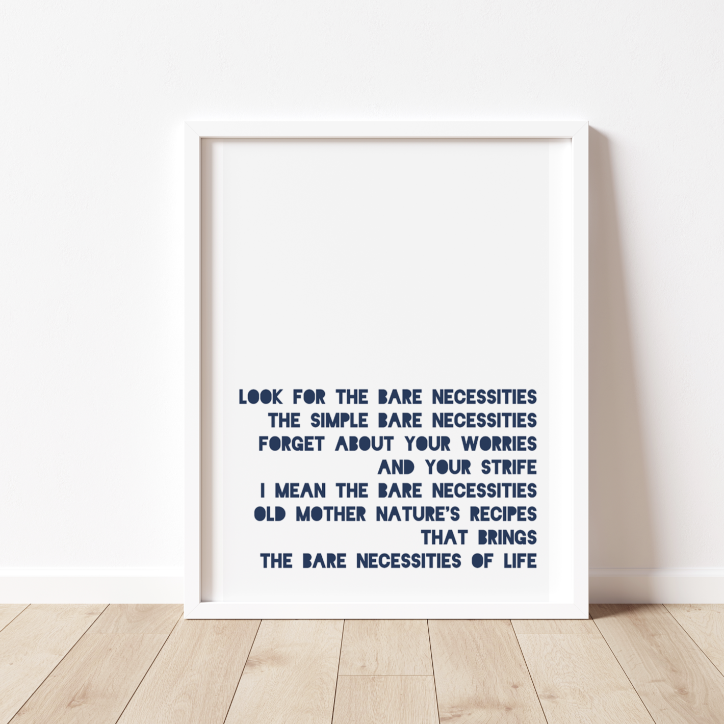 BARE NECESSITIES Print