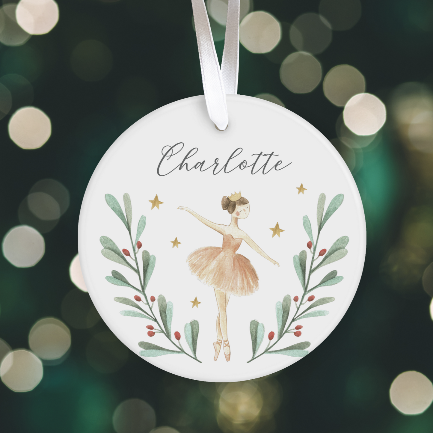 Personalised Ceramic Tree Decoration | Sugarplum Fairy