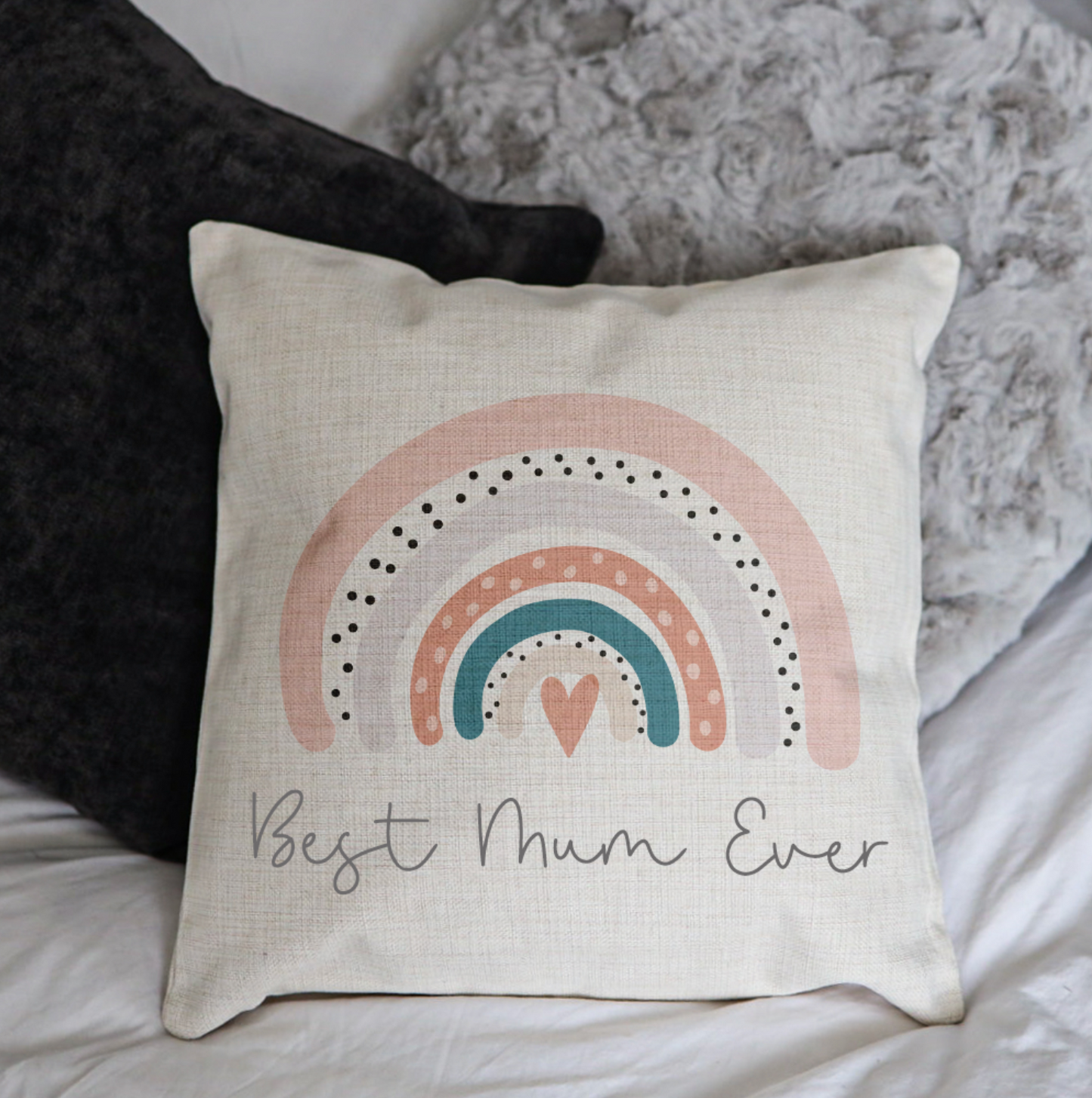 Named Rainbow Cushion | Pinks