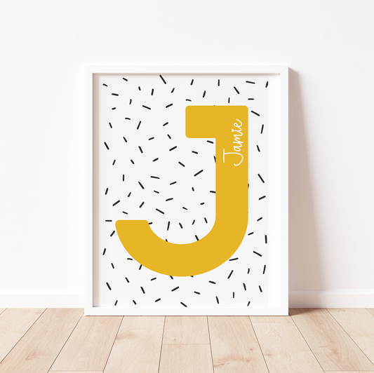 SPRINKLES NAMED INITIAL Print