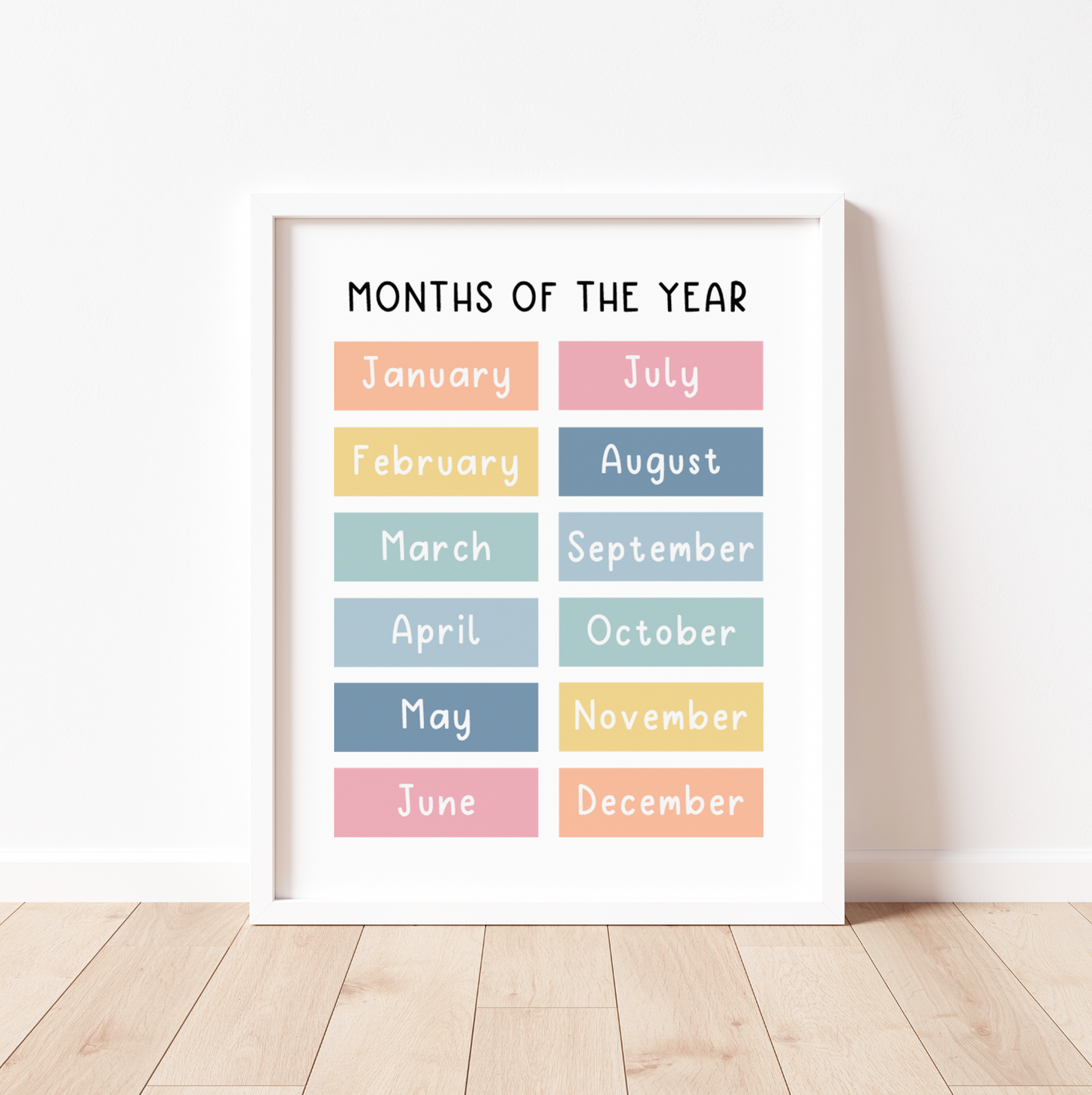 MONTHS OF THE YEAR - Educational Print