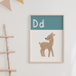 D IS FOR DEER - Alphabet Print