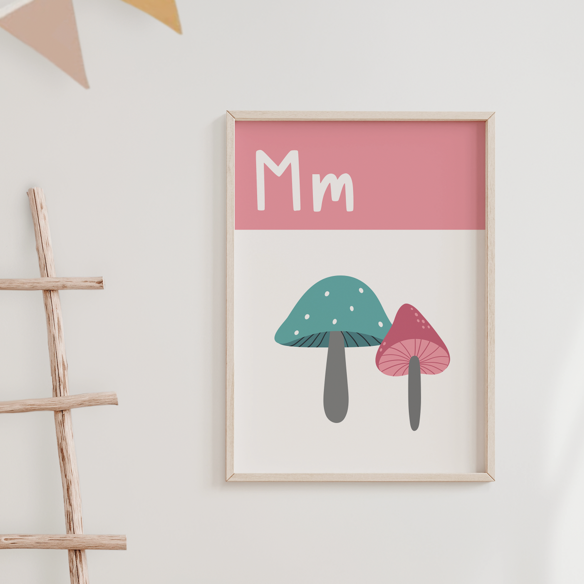 M IS FOR MUSHROOM - Alphabet Print