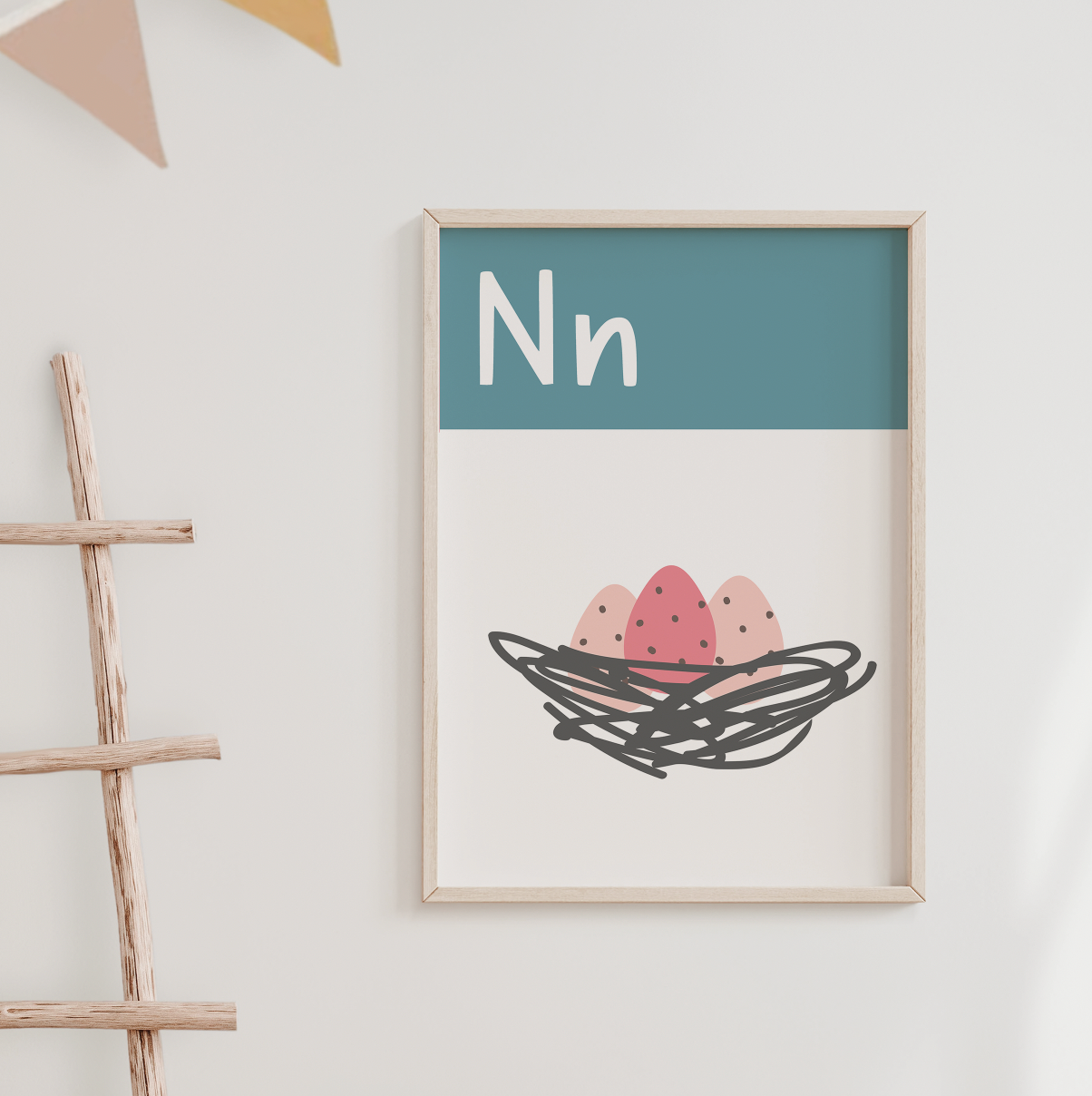 N IS FOR NEST - Alphabet Print