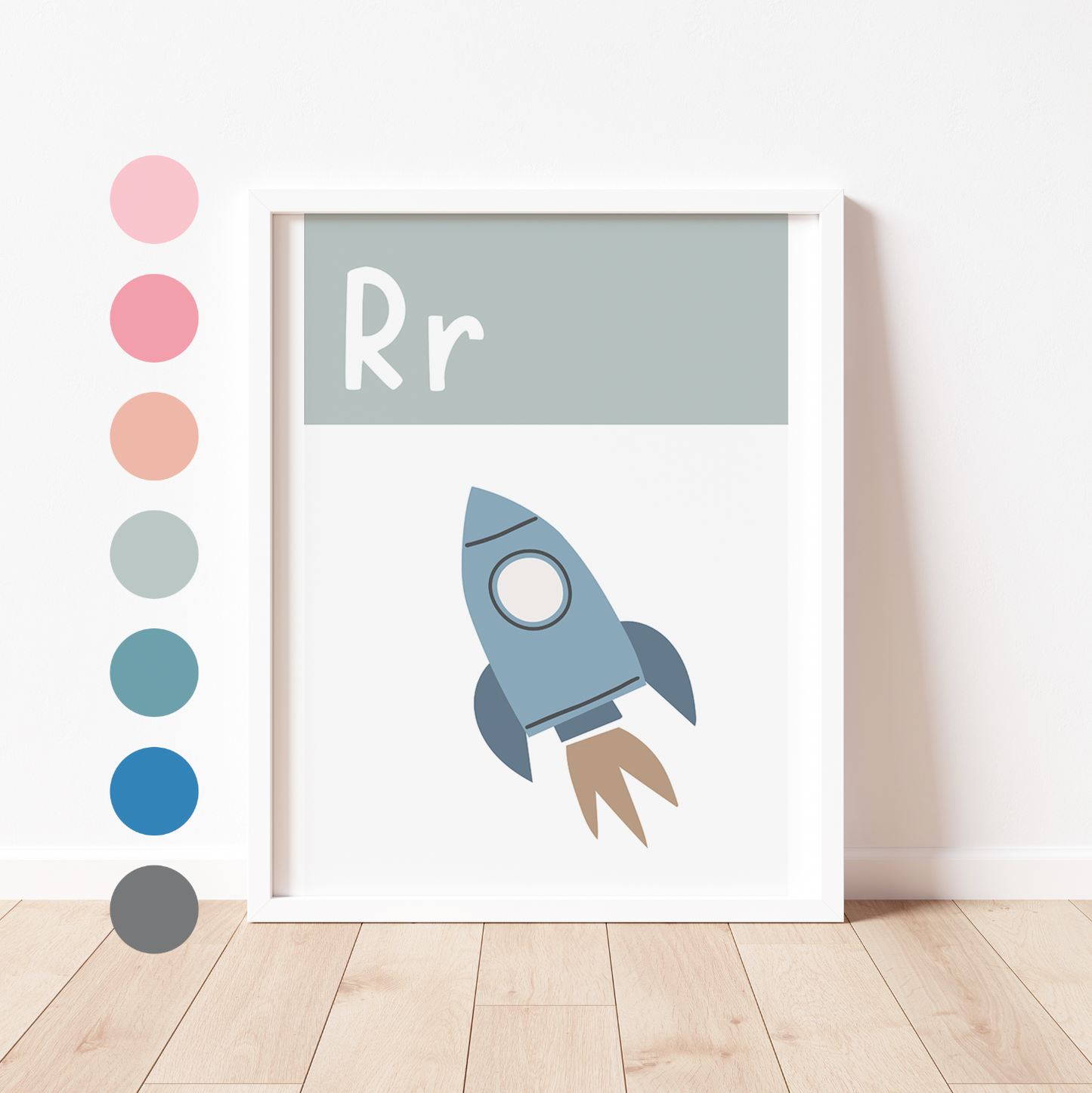 R IS FOR ROCKET - Alphabet Print