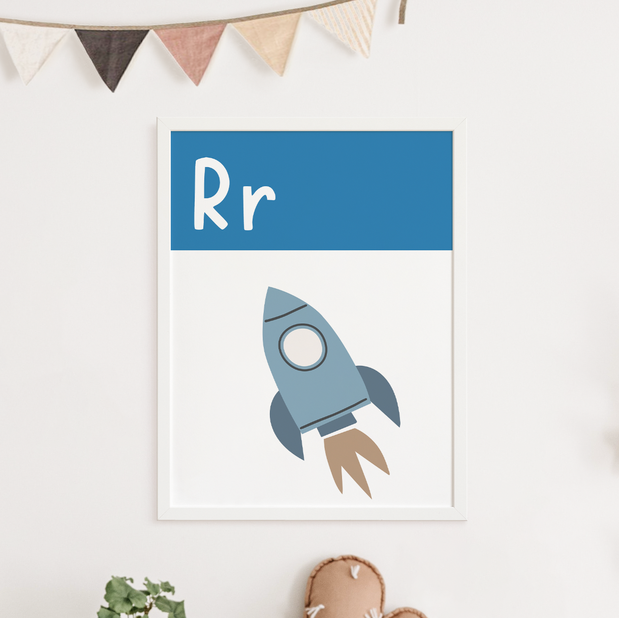 R IS FOR ROCKET - Alphabet Print