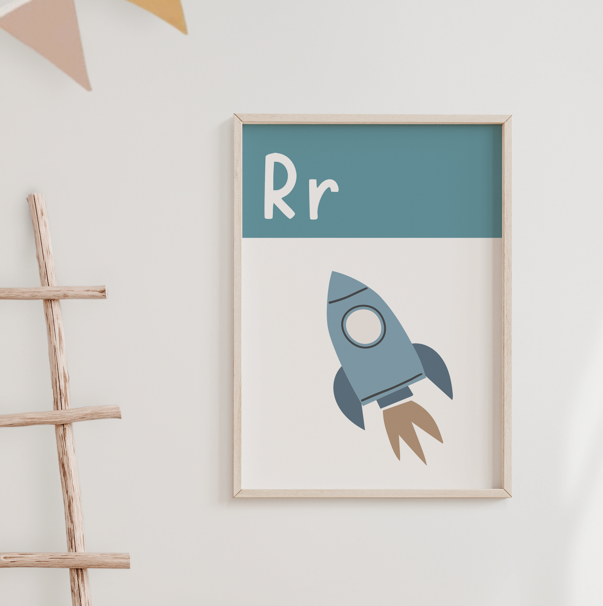 R IS FOR ROCKET - Alphabet Print