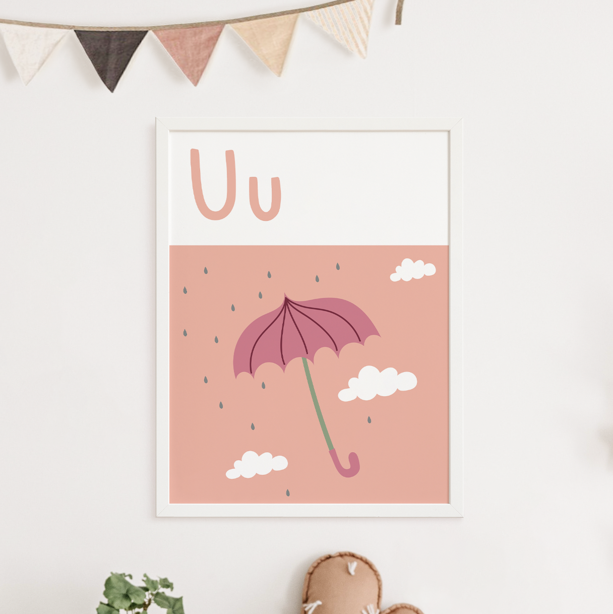 U IS FOR UMBRELLA - Alphabet Print