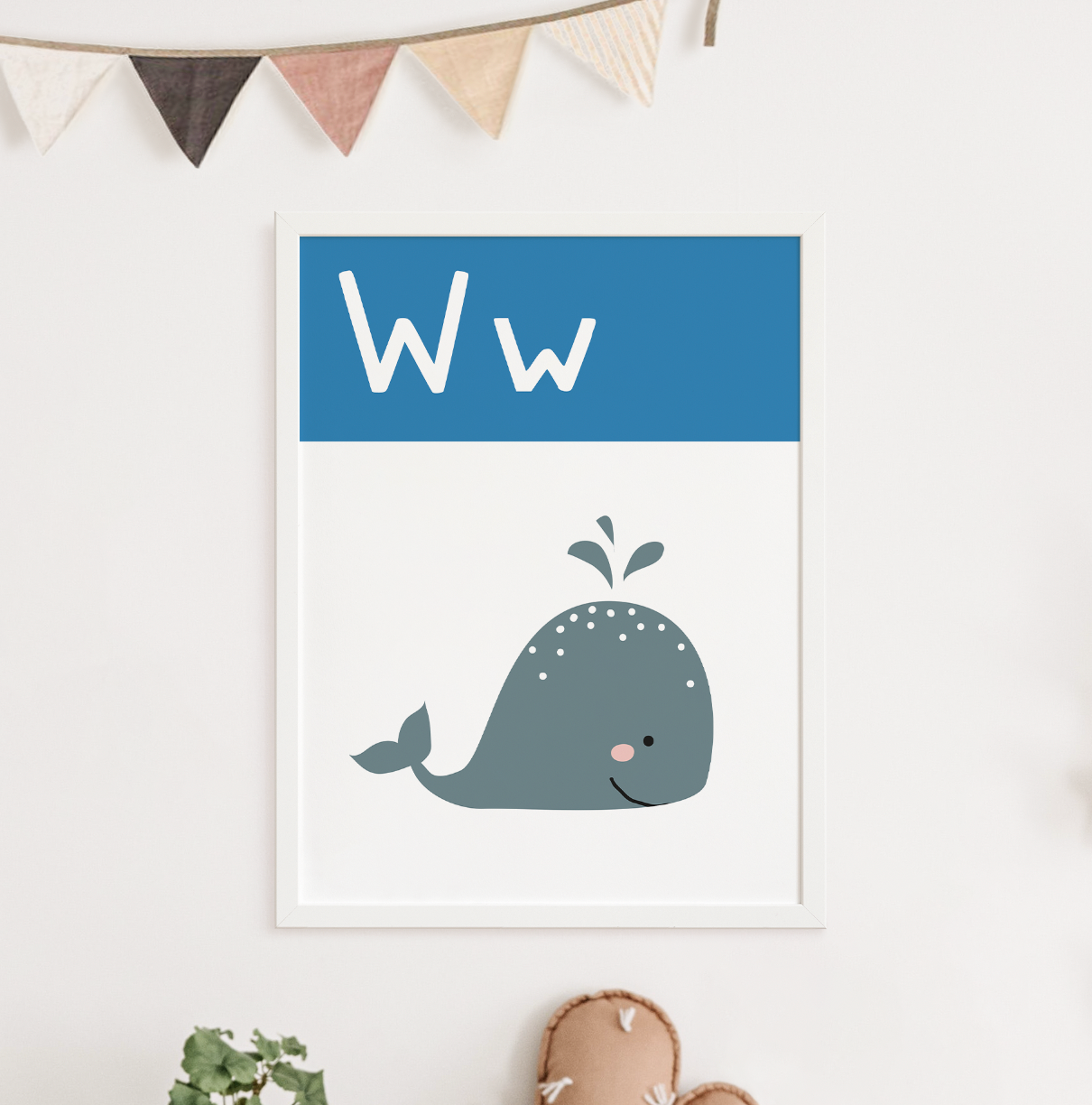 W IS FOR WHALE - Alphabet Print