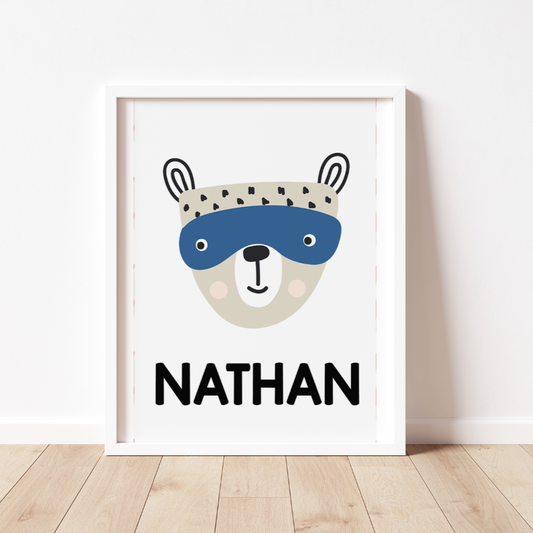 NAMED SUPERHERO ANIMAL PRINT