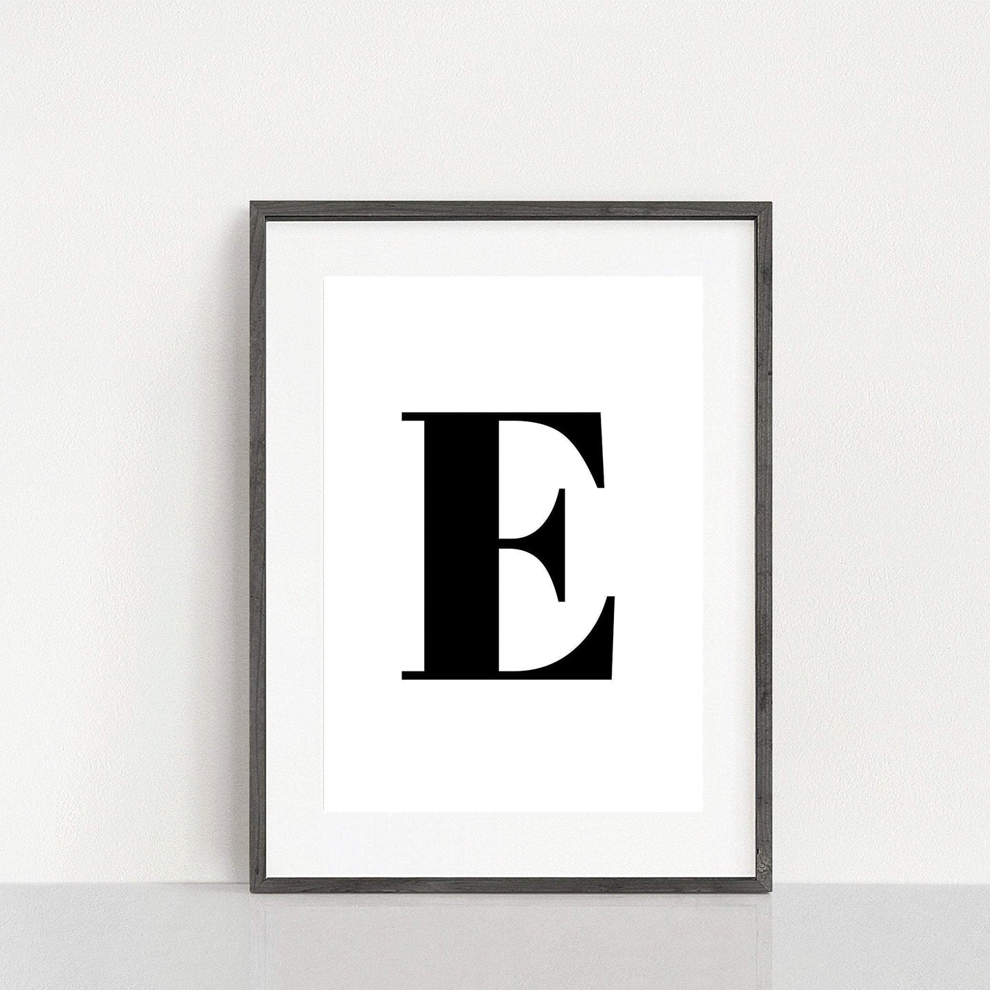 INITIAL MONOCHROME Print