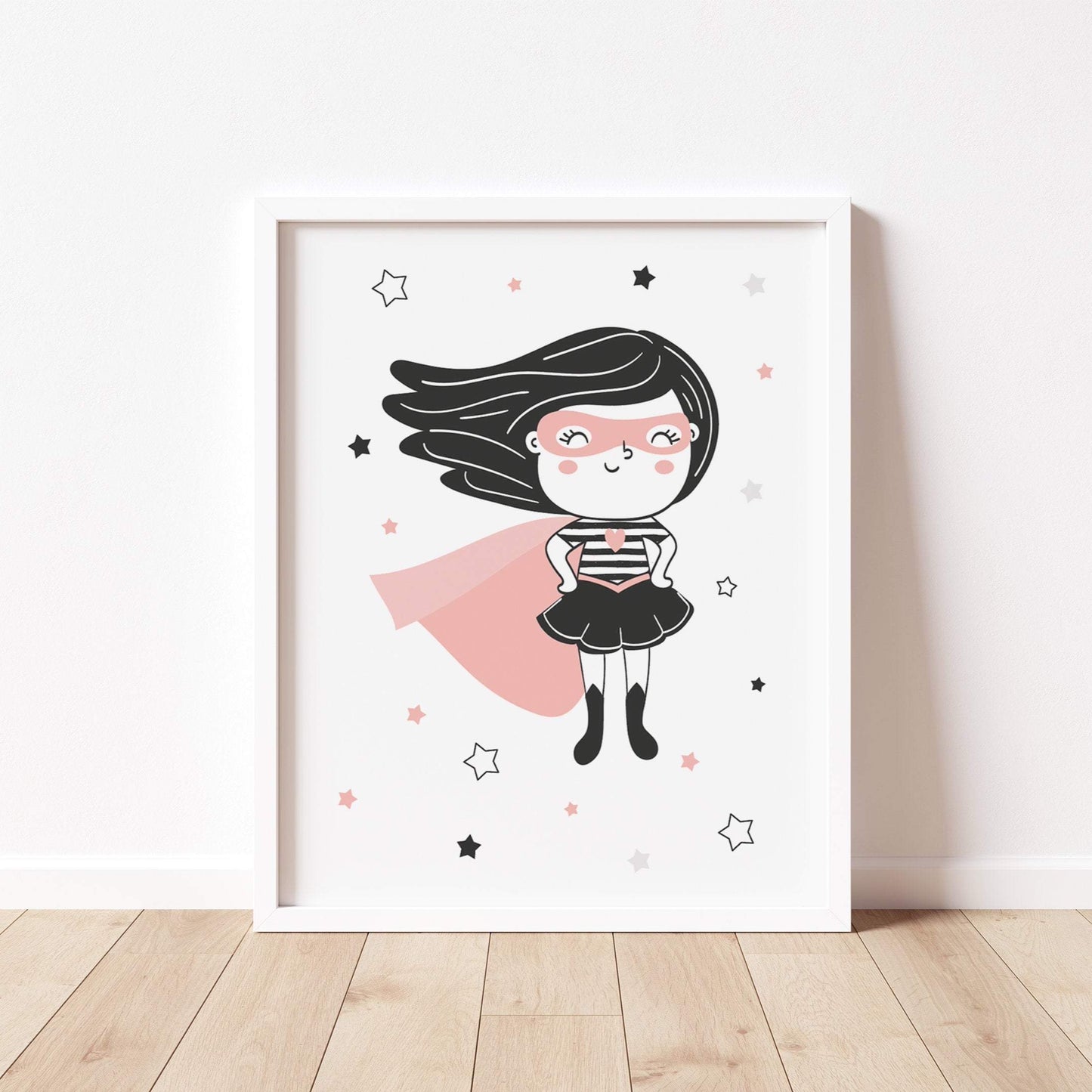 GIRL SUPERHERO PRINT