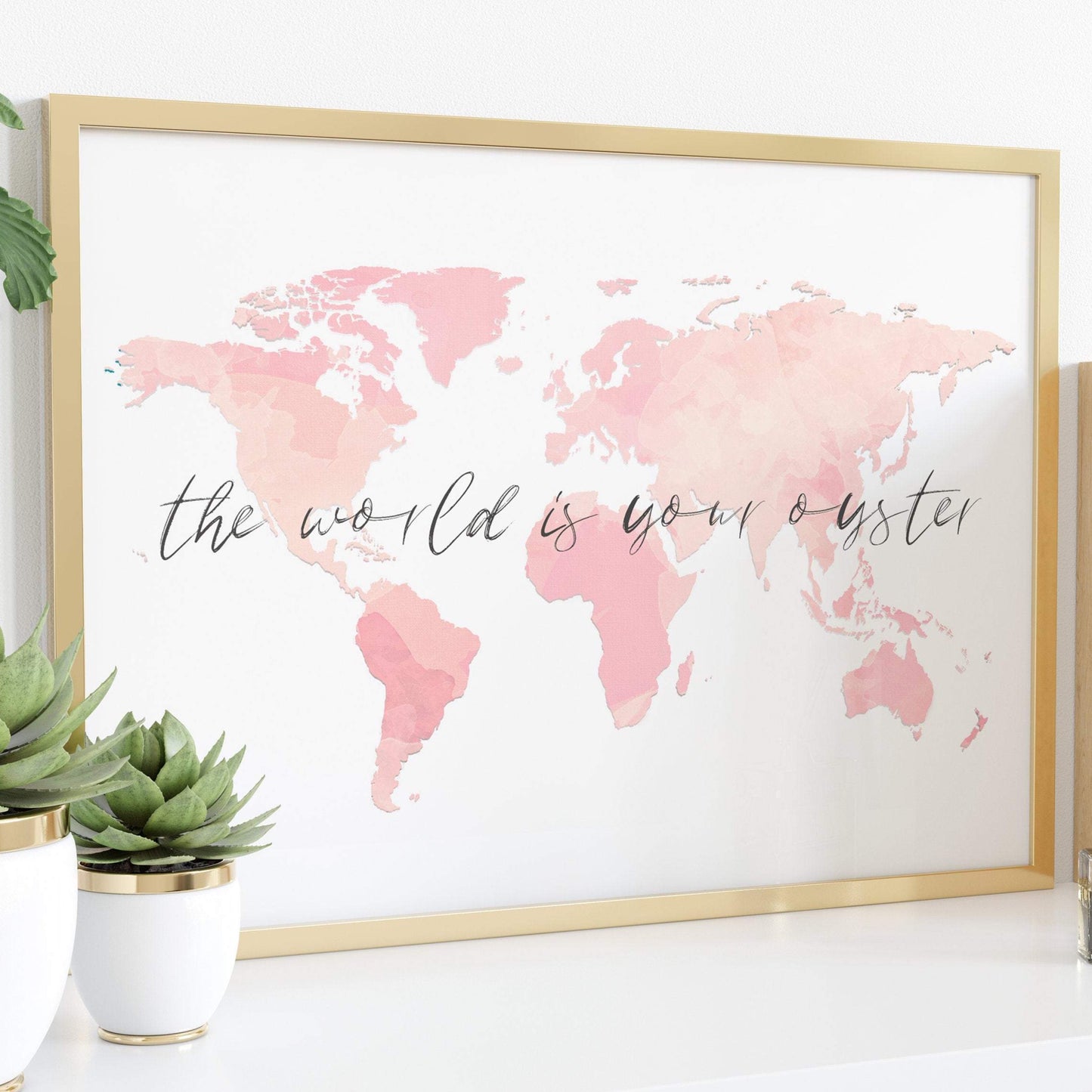 THE WORLD IS YOUR OYSTER Map Print
