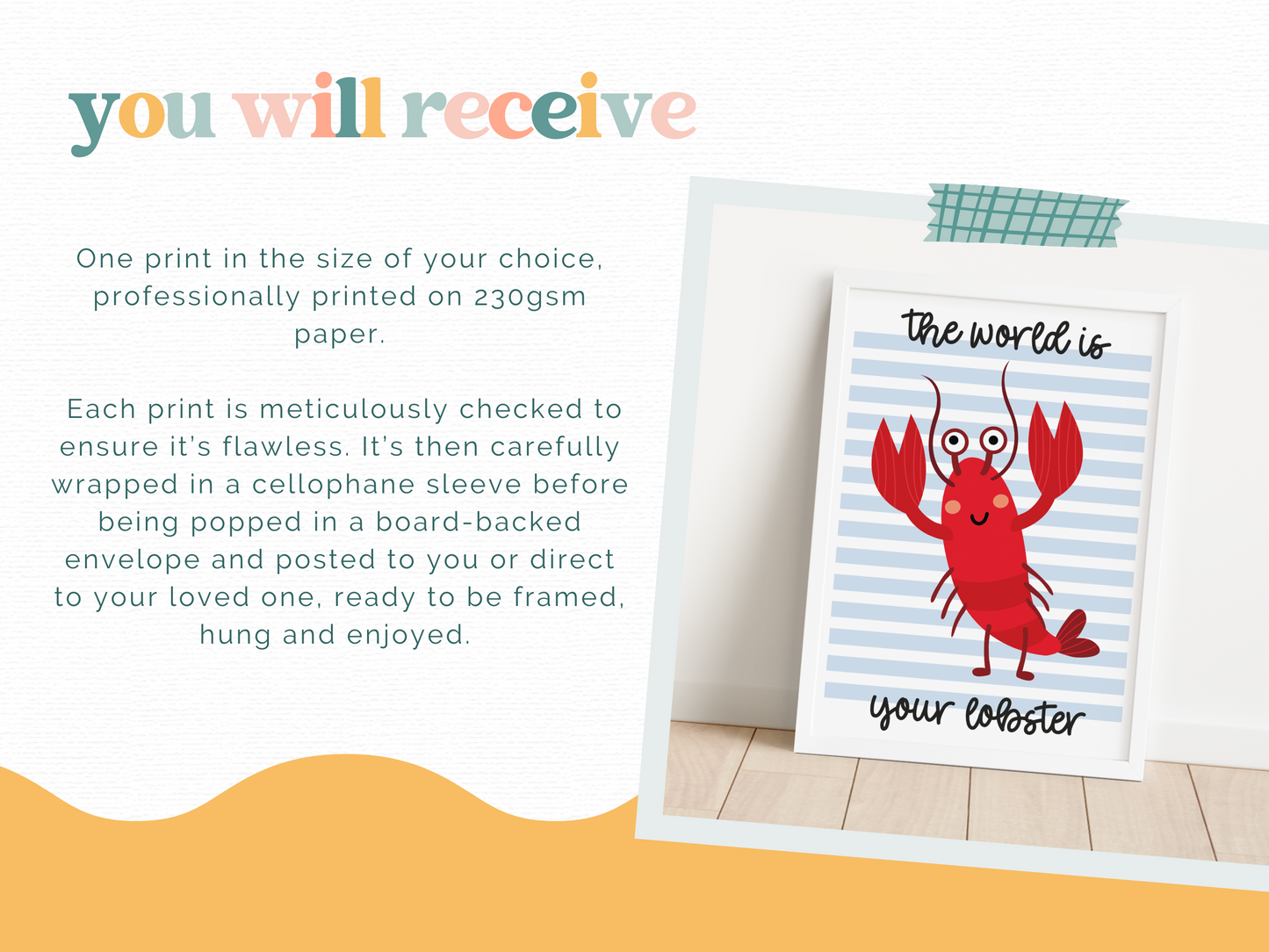 THE WORLD IS YOUR LOBSTER Print