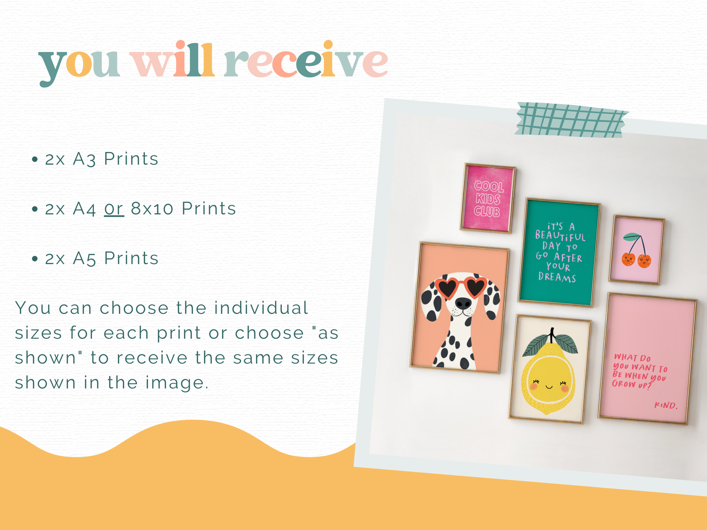 Girls Gallery Wall Print Set