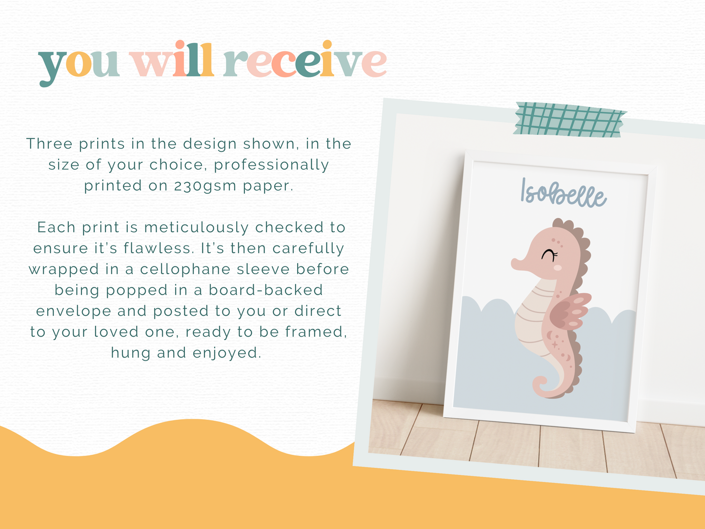 NAMED SEAHORSE Print Set