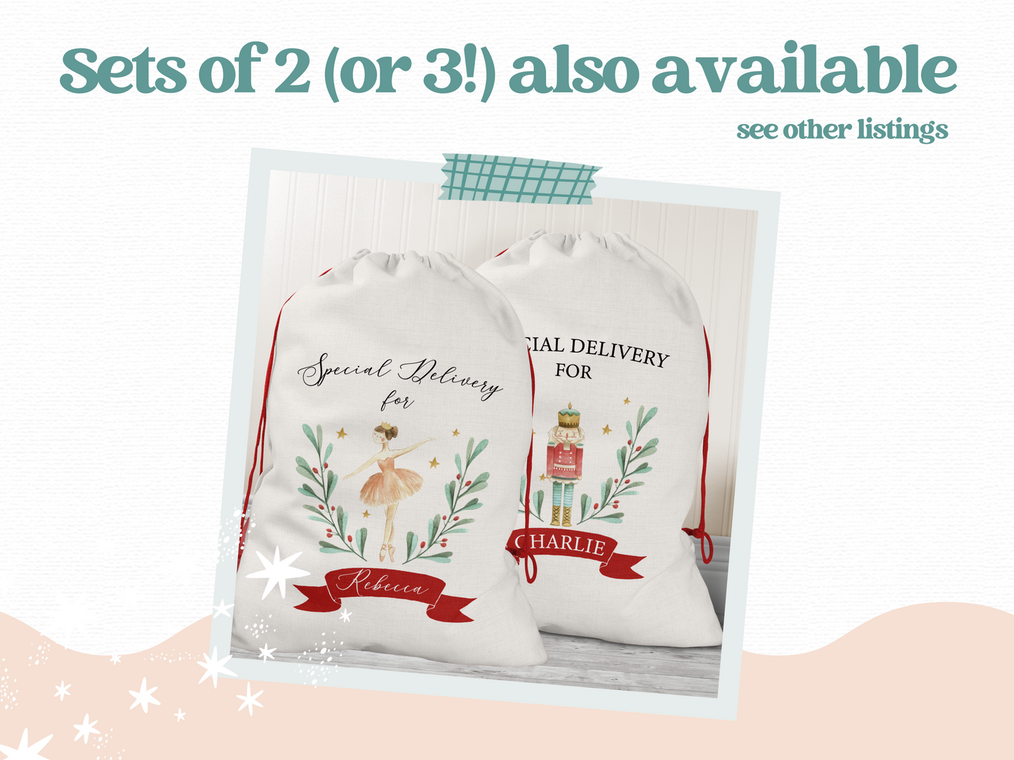 PERSONALISED CHRISTMAS SACK | Nutcracker