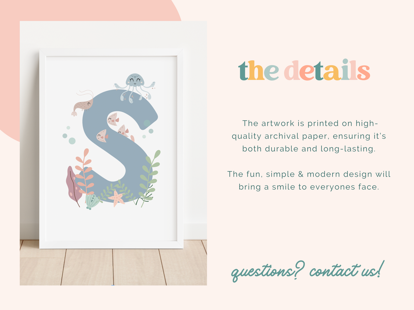 UNDER THE SEA INITIAL Print