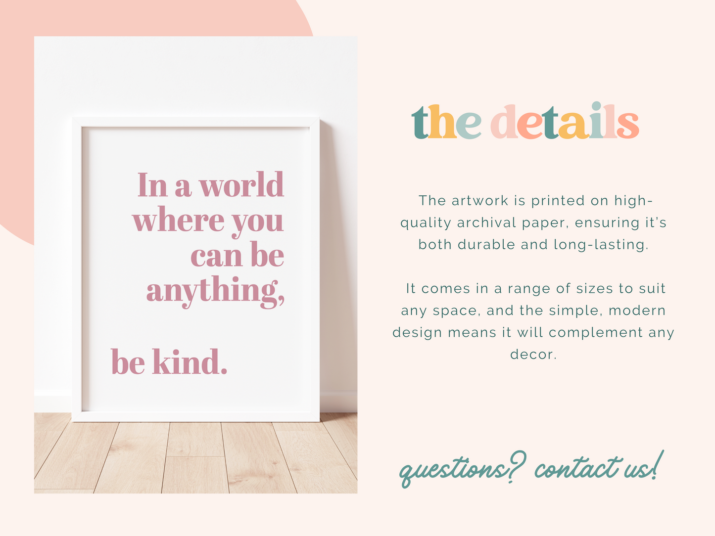 IN A WORLD WHERE YOU CAN BE ANYTHING Print